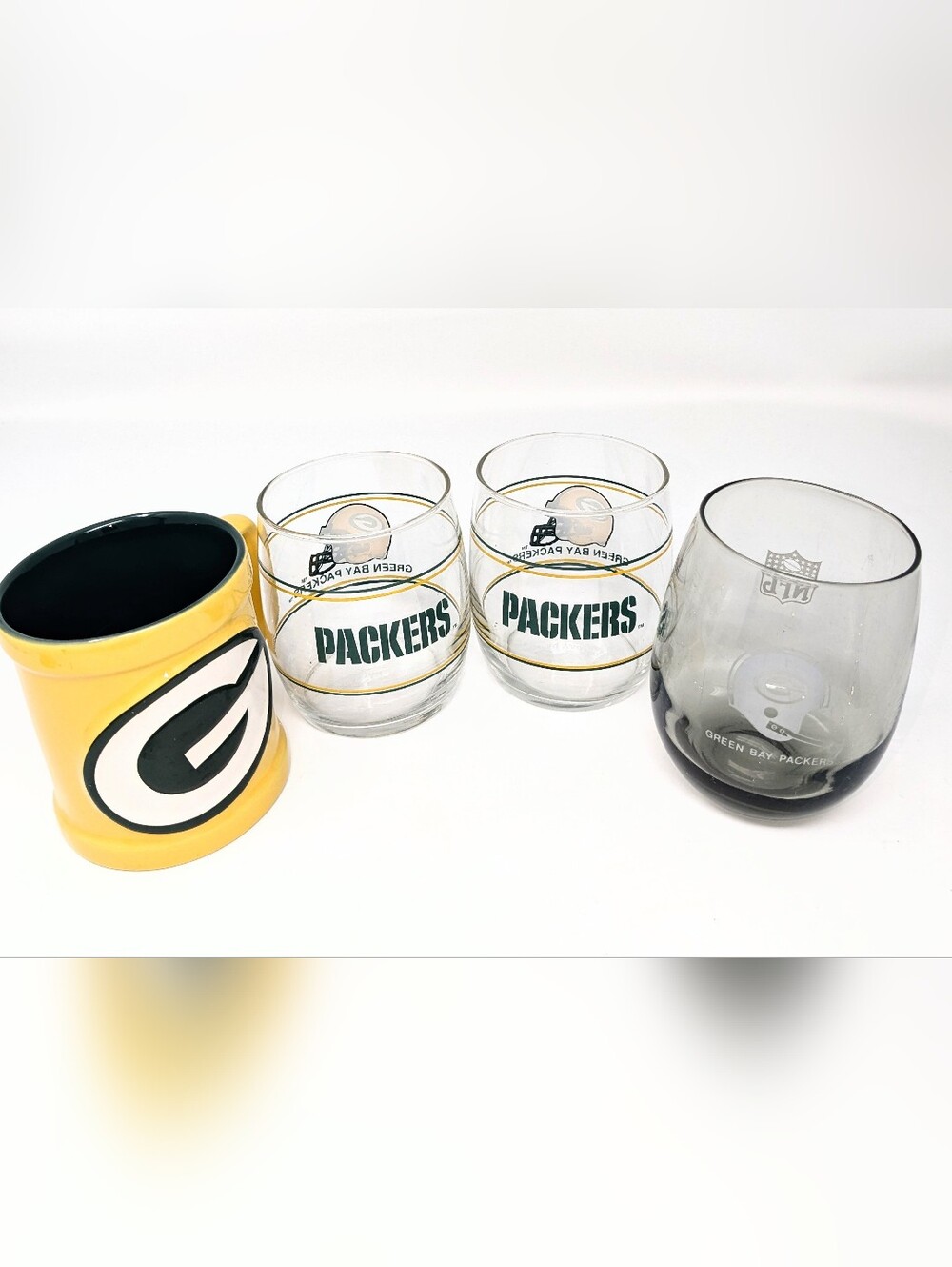 NFL Green Bay Packers Sports Memorabilia Stemless Wine Glasses And Mug